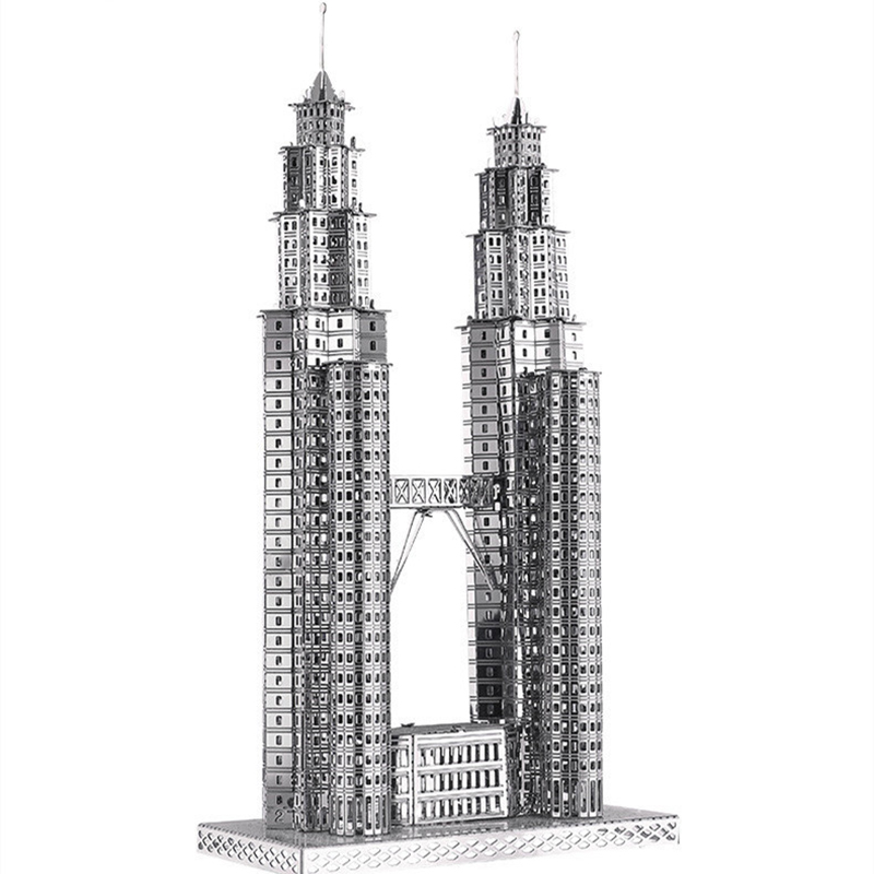 Model Kit Mecha - Twin Towers 3d Metalen Puzzels Voor