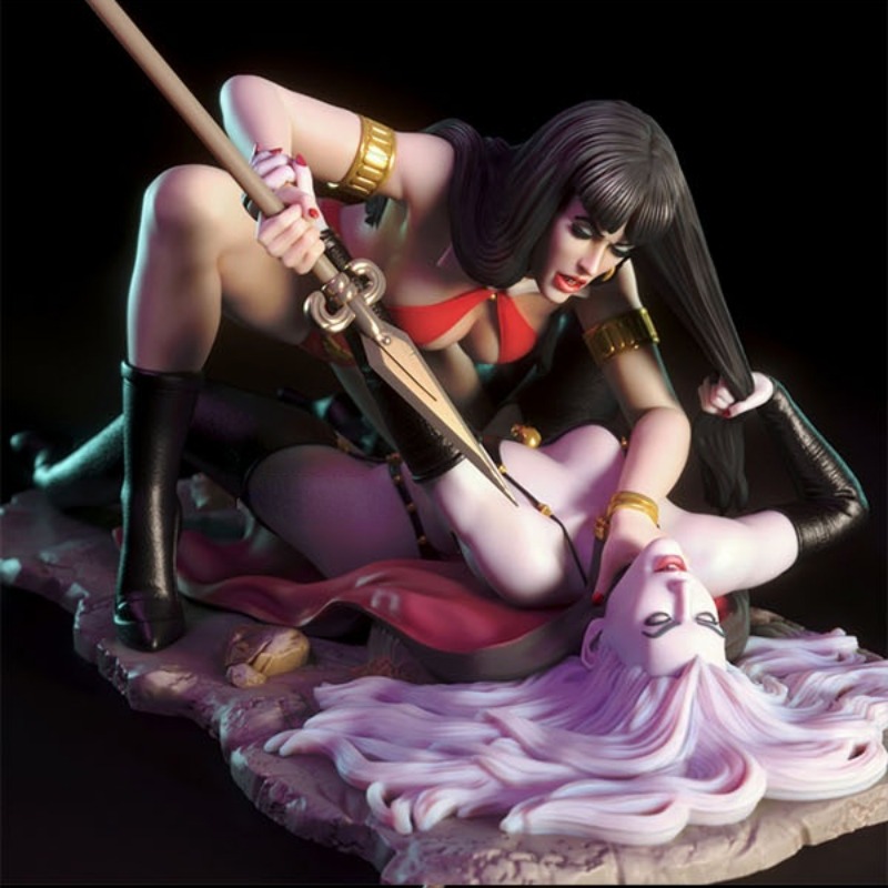 Model Kit Vs Figure - 1/24 Schaal Vampirella Vs Lady Dood