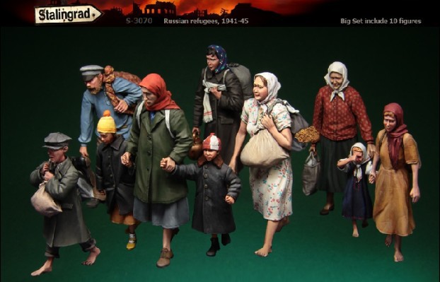 Model Kit Entry Grade - 1/35 Modelbouwset Harsenkit Civielen (10 groepen)