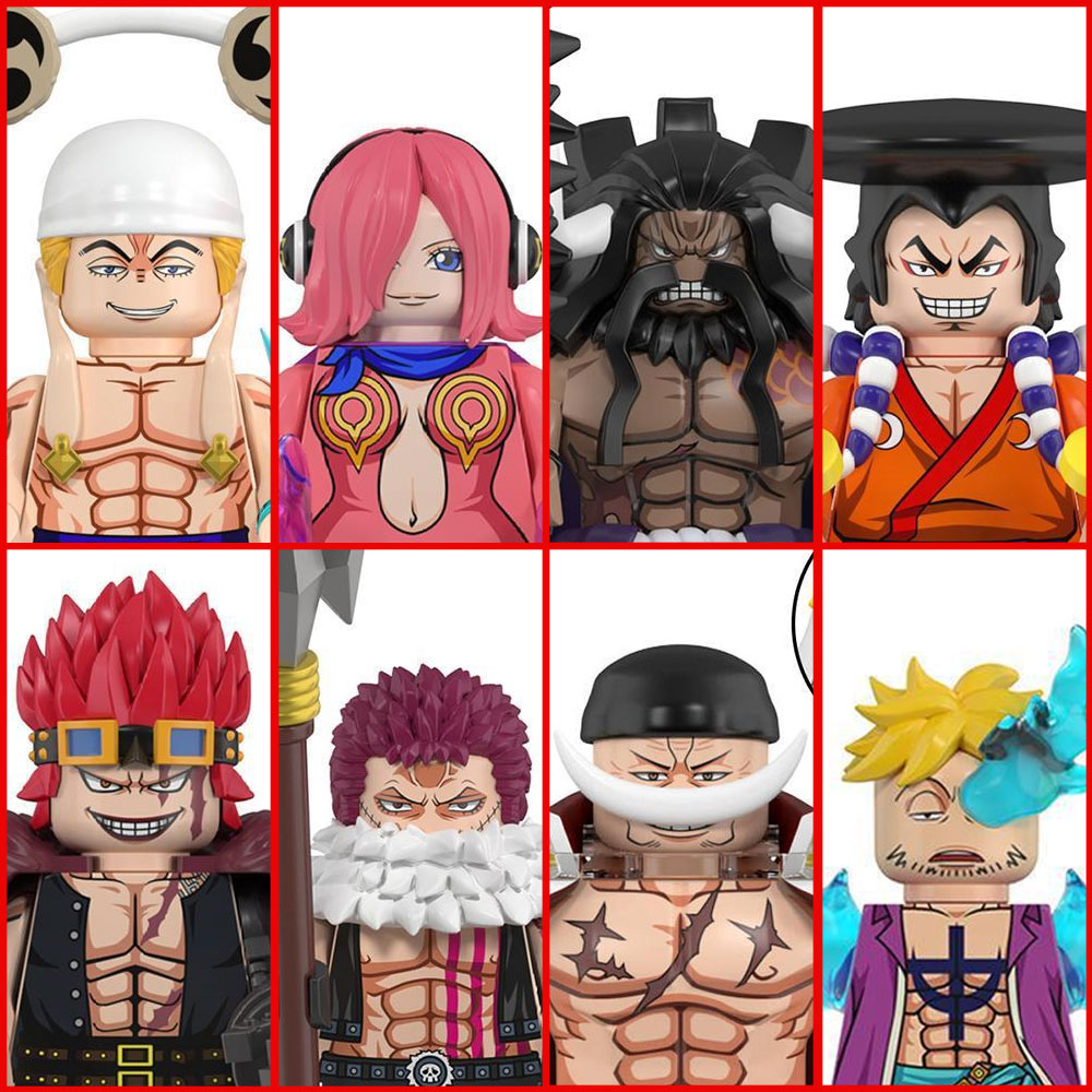 Model Kit Action Figure - One Piece Bouwstenen Minifiguren 8 Stuks