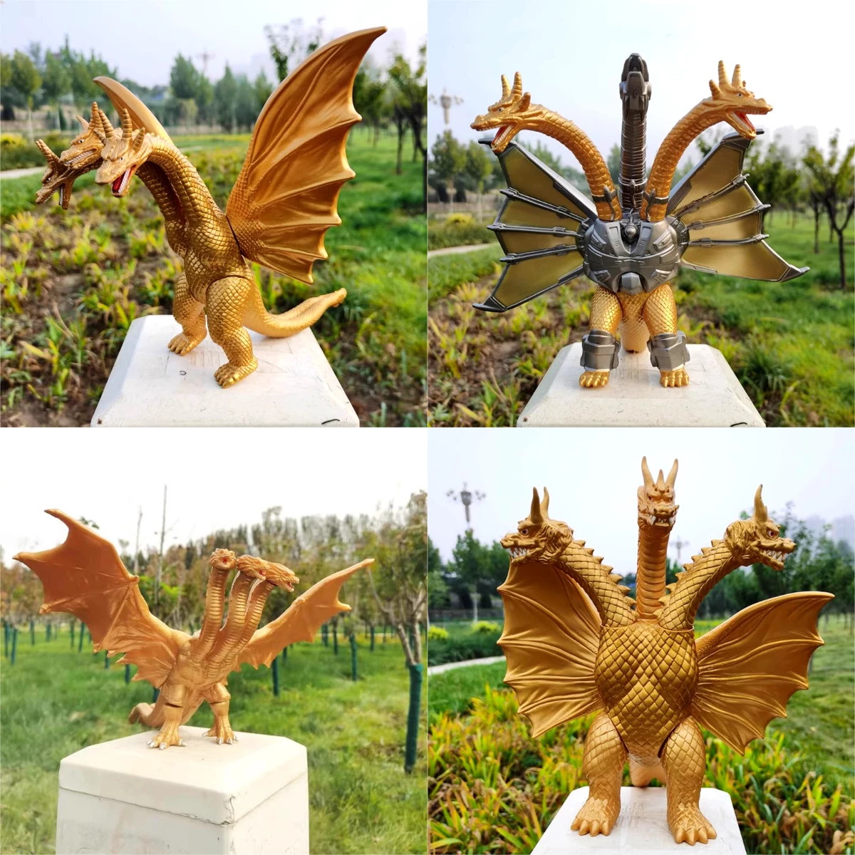 Model Kit Vs Figure - Grote maat driekoppige draak Koning Ghidorah