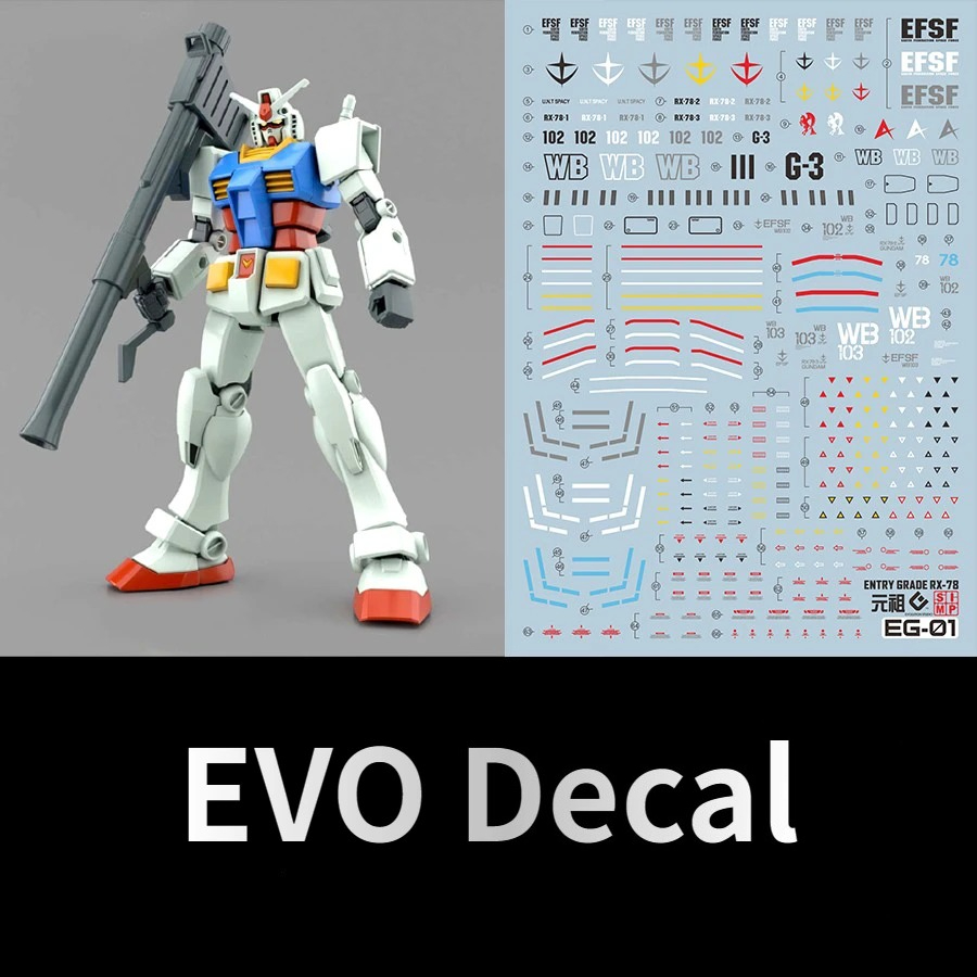 Model Kit Entry Grade - EVO EG-01 Fluorescerende Water Slide Decals