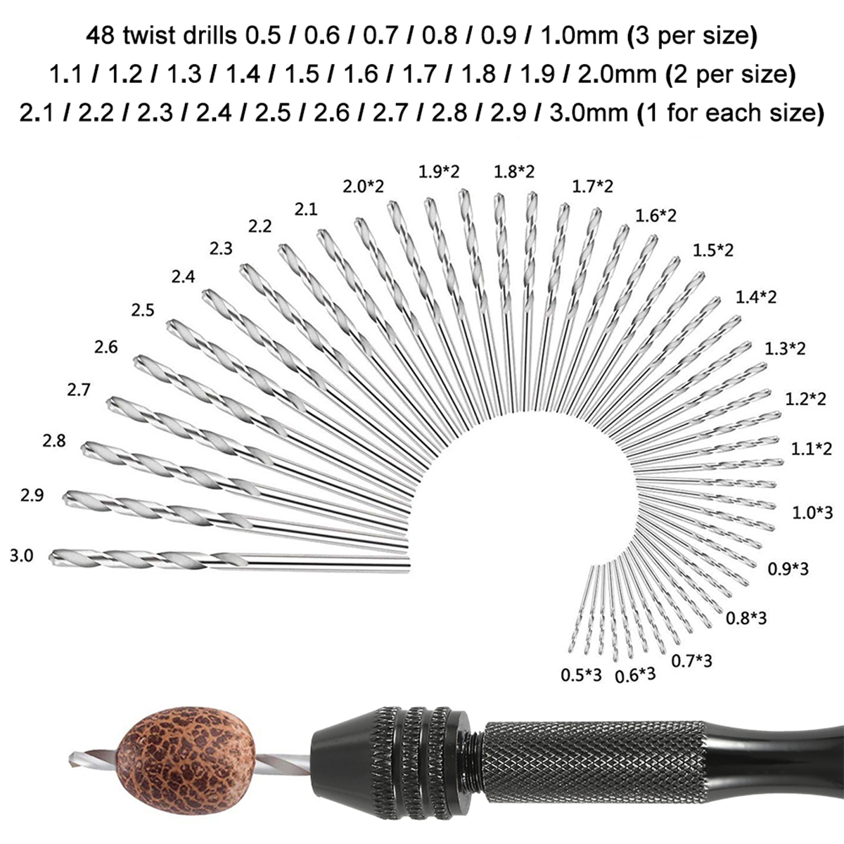 49 stks Twist Handboor Set Min - Pin Vice Micro recensie en prijs